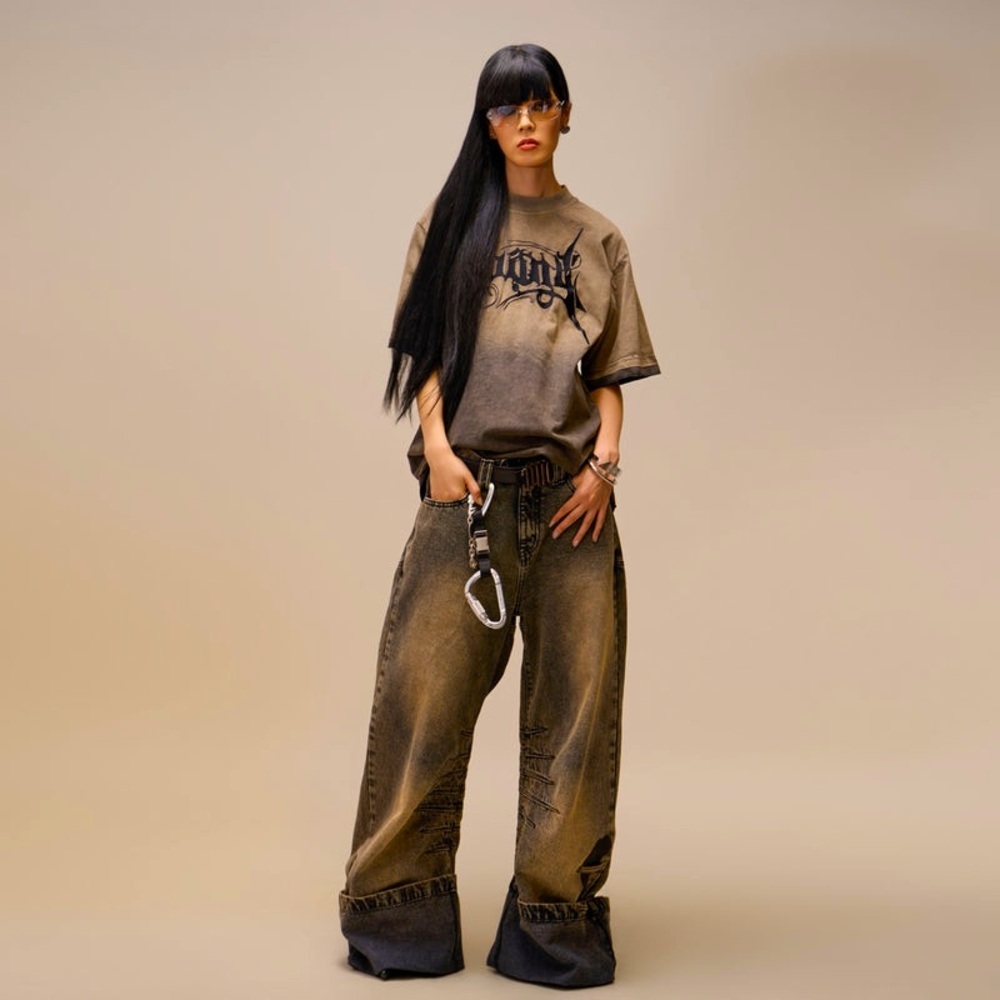 Unisex Machete Baggy Denim Pants Size Small‎